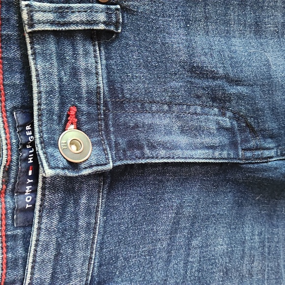 Boys Tommy Hilfiger Blue Skinny Jeans with Stretch Boys Size 18 - Picture 3 of 9